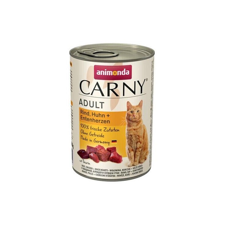 Animonda CARNY® cat Adult hovädzie,kura a kačacie srdiečka bal. 6 x 400 g konzerva